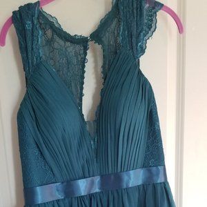 JJs Formal wear  Peacock green blue dress